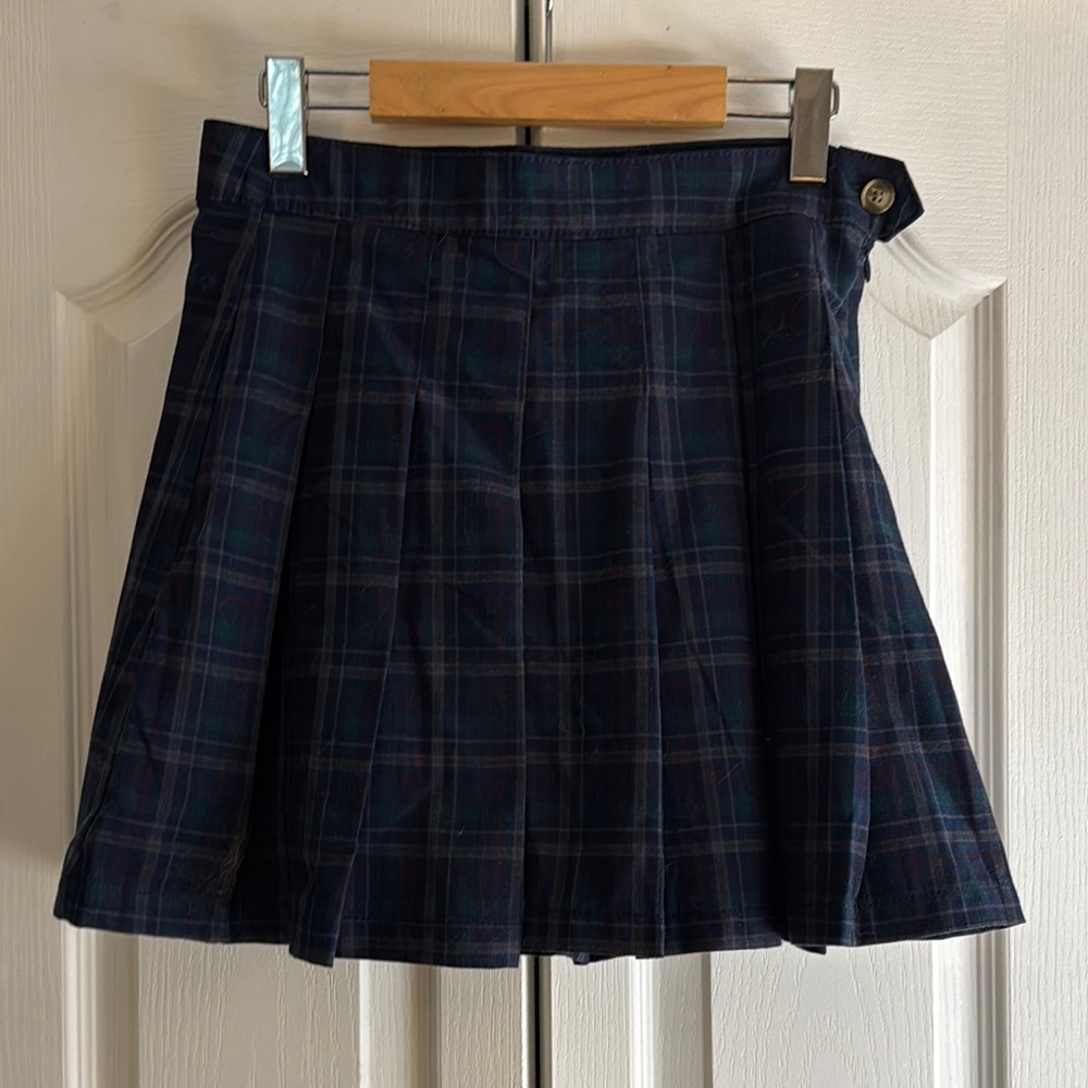 Plaid Navy Skirt
